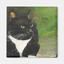 Aimant d'art de chat de smoking