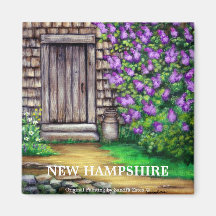 Aimant d'art de fleur d'état du New Hampshire de g