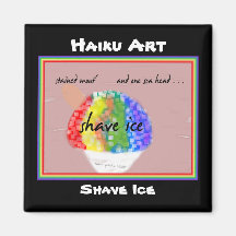 Aimant d'art de Haiku de glace de rasage