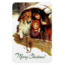 Aimant de cadeau de Noël de beaux-arts Magnet