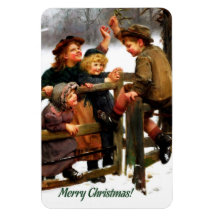 Aimant de cadeau de Noël de beaux-arts Magnets