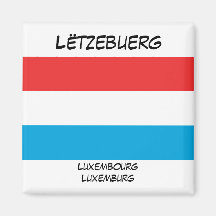 Aimant de carré de drapeau de langues du luxembour