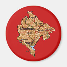 Aimant de carte de Monténégro