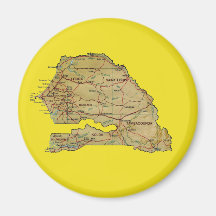 Aimant de carte du Sénégal