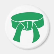 Aimant de ceinture verte d'arts martiaux