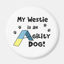Aimant de chien d'agilité de Westie