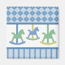 Aimant de collection de carrousel de bleus layette