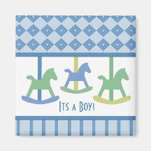 Aimant de collection de carrousel de bleus layette