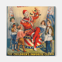 Aimant de cru de clown de cirque de KRW