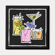 Aimant de cuisine de variété de cocktail