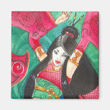 Aimant de danseur de geisha, art de dragon de Bell