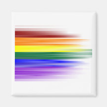Aimant de drapeau d'arc-en-ciel (carré)