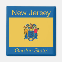 Aimant de drapeau de New Jersey