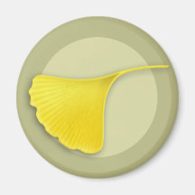 Aimant de feuille de Ginkgo d'automne