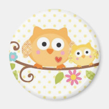 AIMANT DE HIBOU D'ARBRE DE HAPPI