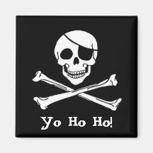 Aimant de jolly roger de drapeau de pirate