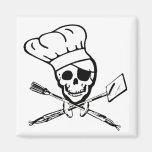 Aimant de jolly roger de pirate de barbecue