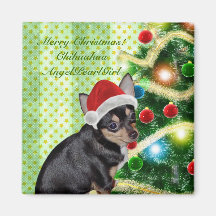 Aimant de Joyeux Noël de chiwawa