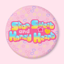 Aimant de logo de coeur de bonbon et de miel à éto magnets