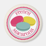 Aimant de Macarons de trois Français