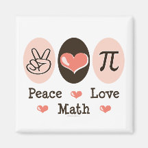 Aimant de maths d'amour de paix