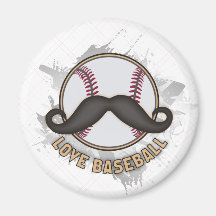 Aimant de moustache de sport "de BASE-BALL d'AMOUR