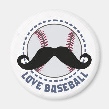 Aimant de moustache de sport "de BASE-BALL d'AMOUR