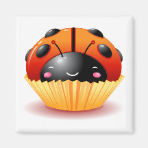 Aimant de petit gâteau de coccinelle
