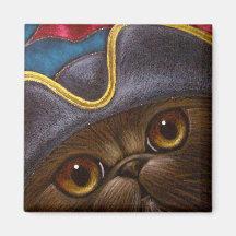 Aimant de PIRATE de CAT PERSAN de CHOCOLAT