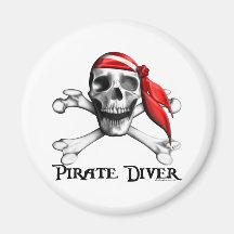 Aimant de plongeur de pirate