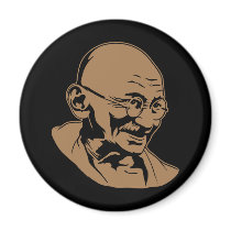 Aimant de portrait de Mahatma Gandhi magnets