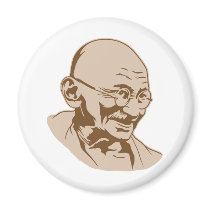 Aimant de portrait de Mahatma Gandhi magnets