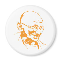Aimant de portrait de Mahatma Gandhi magnets
