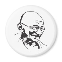 Aimant de portrait de Mahatma Gandhi magnets
