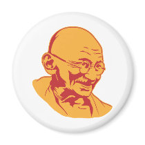 Aimant de portrait de Mahatma Gandhi magnets