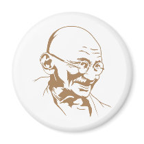 Aimant de portrait de Mahatma Gandhi magnets
