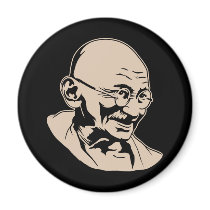 Aimant de portrait de Mahatma Gandhi magnets