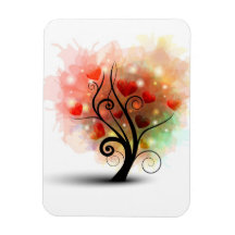 Aimant de prime d'arbre de coeur magnets en rectangle