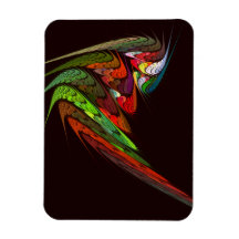Aimant de prime d'art abstrait de caméléon magnets en rectangle