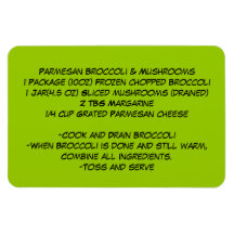 Aimant de recette magnets rectangulaire