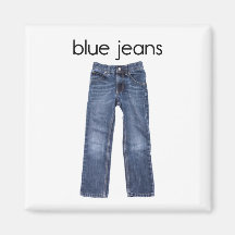 Aimant de réfrigérateur de blues-jean
