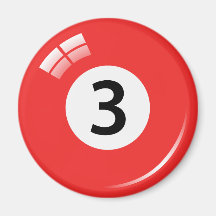 Aimant de réfrigérateur de boule de billard du num