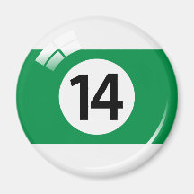 Aimant de réfrigérateur de boule de billard du num