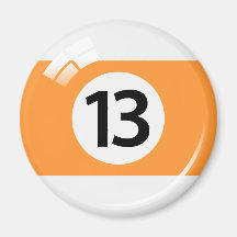 Aimant de réfrigérateur de boule de billard du num