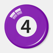 Aimant de réfrigérateur de boule de billard du num