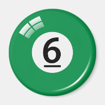 Aimant de réfrigérateur de boule de billard du num