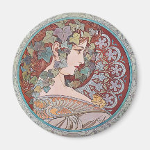 Aimant de réfrigérateur de Nouveau d'art de lierre
