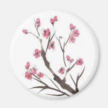 Aimant de ressort de fleur de prune