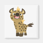 Aimant de sourire mignon d'hyène de bande dessinée magnets