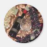 Aimant de thème de vin et de raisin
